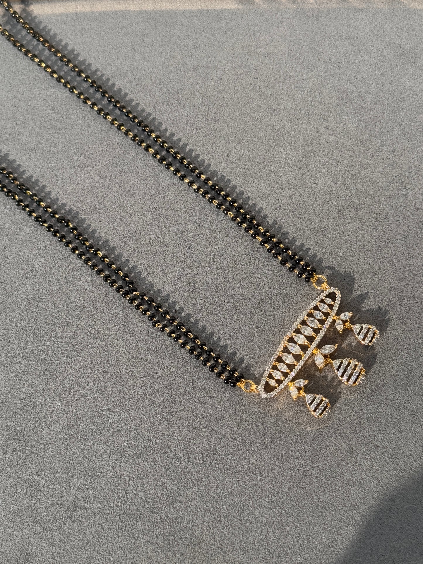 CZ MICRO GOLD PLATED MANGAL SUTRA
