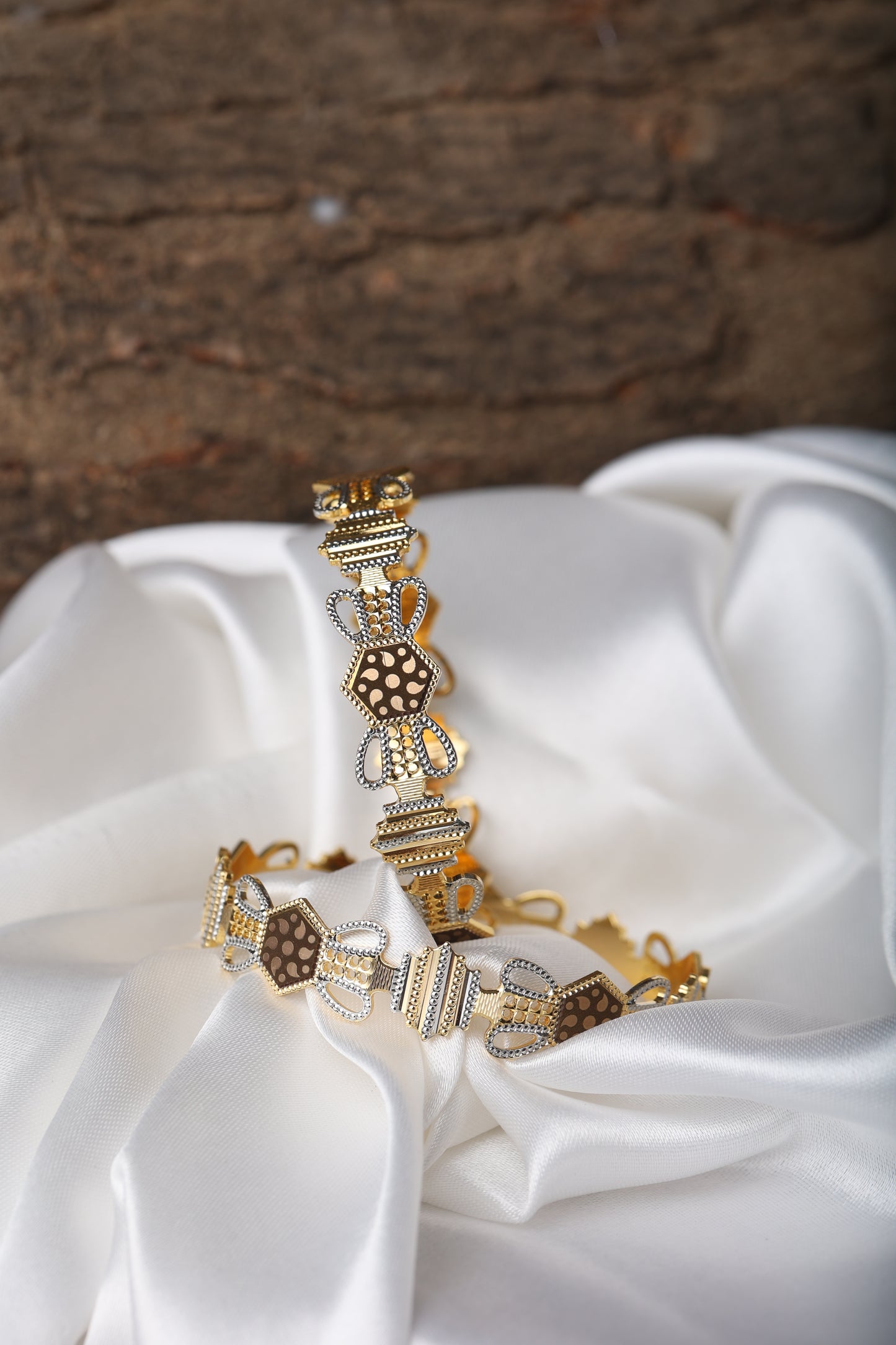 MICRO GOLD PLATED THREE TONE BANGLE