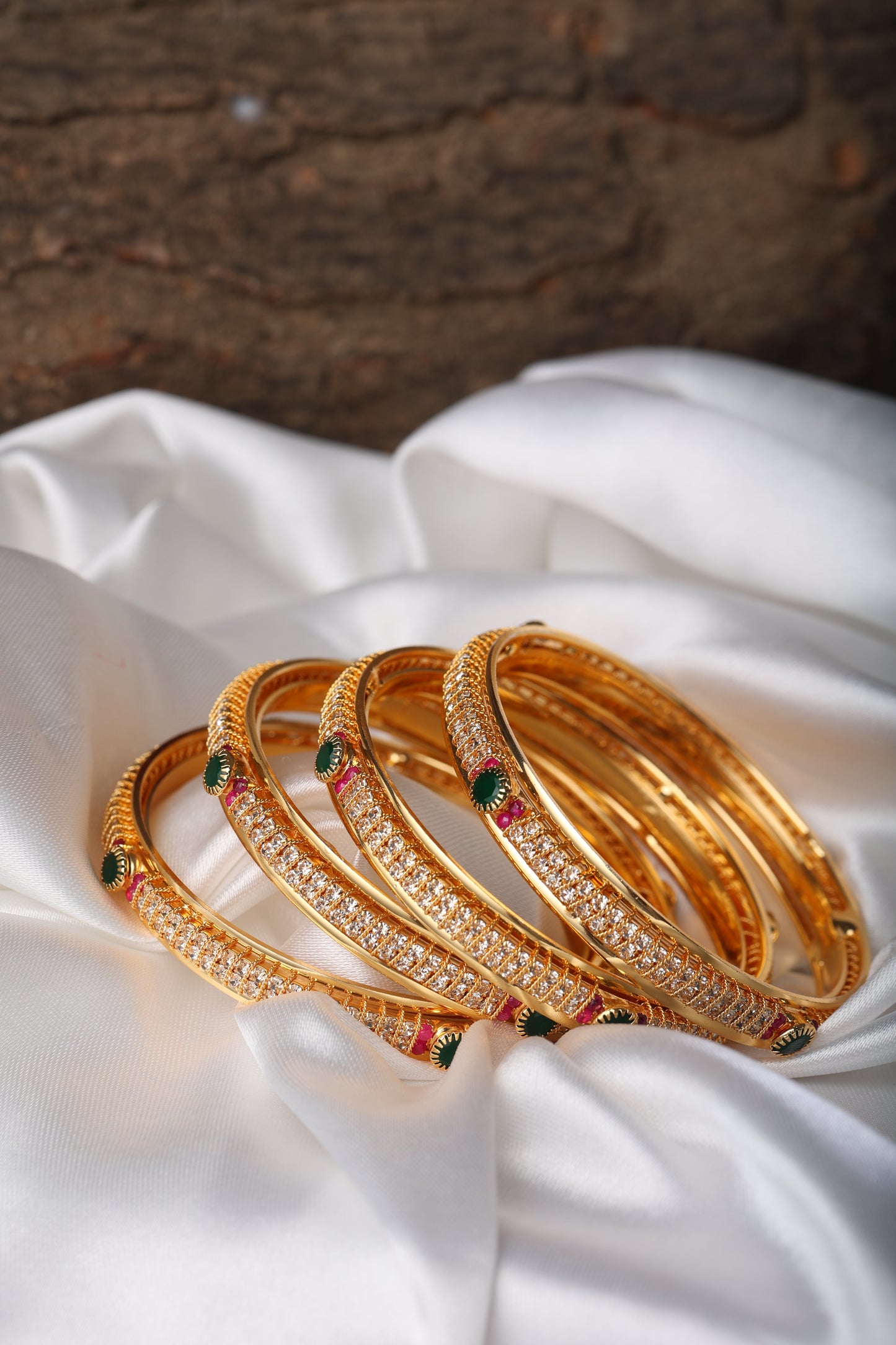 TRADITIONAL MICRO GOLD PLATED BANGLE