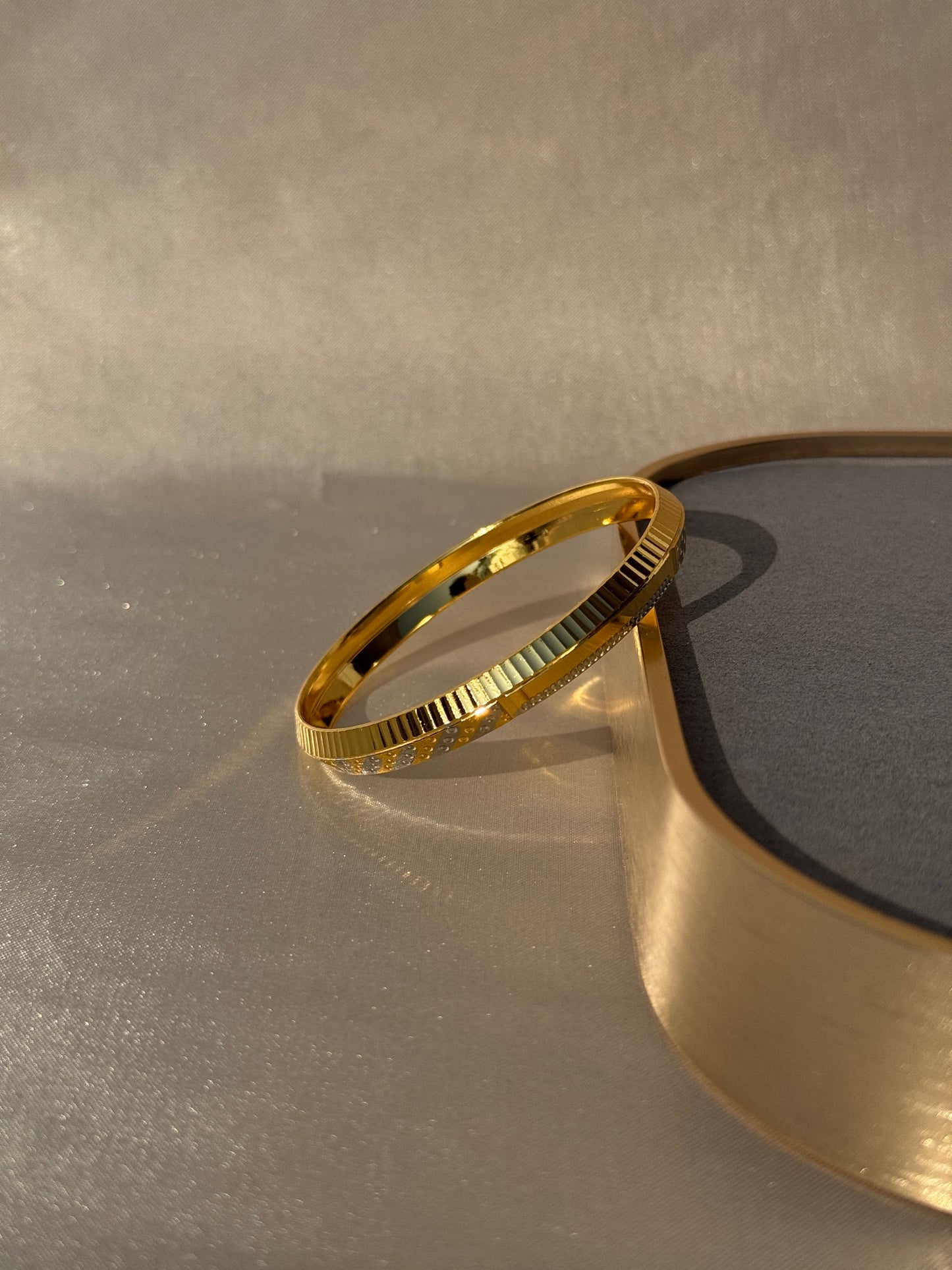 MENS GOLD PLATED ANTI TARNISH KADA