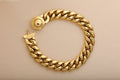 MENS 18k GOLD PLATED LOCK BRACELET - 16 MM