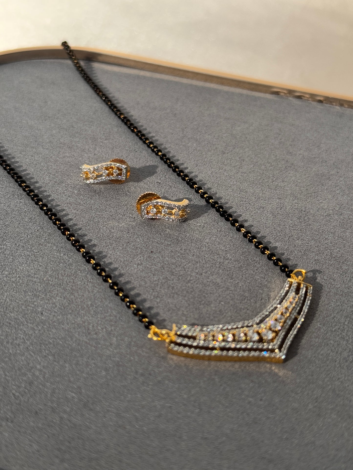 CZ MICRO GOLD PLATED MANGAL SUTRA
