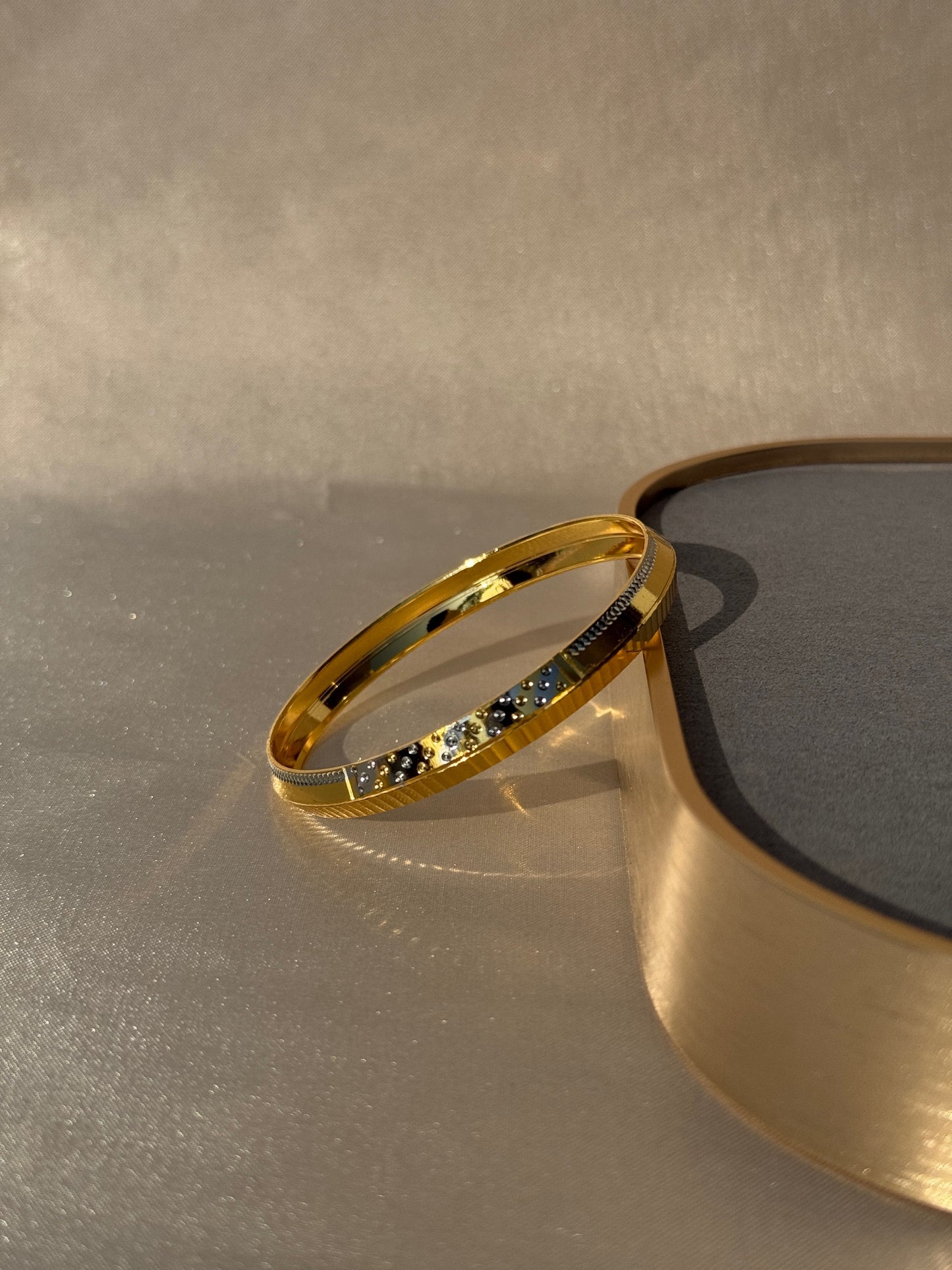 MENS GOLD PLATED ANTI TARNISH KADA