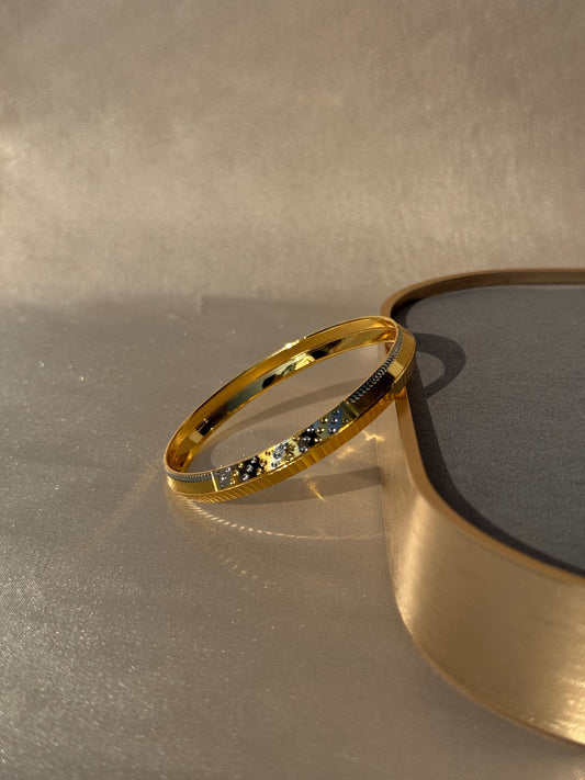 MENS GOLD PLATED ANTI TARNISH KADA