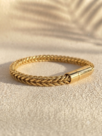 MENS 18k GOLD PLATED LOCK BRACELET