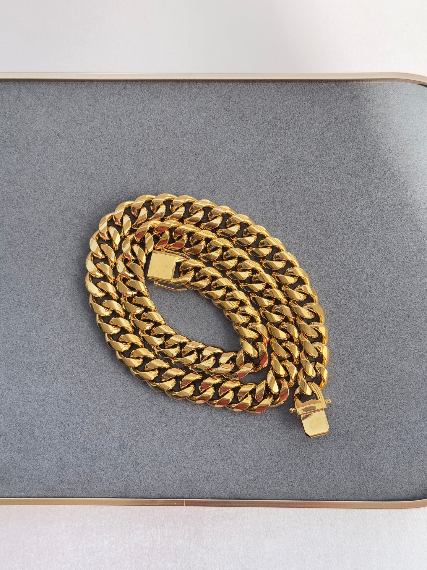 LUXE CUBAN GOLD PLATED LINK CHAIN - 15 MM