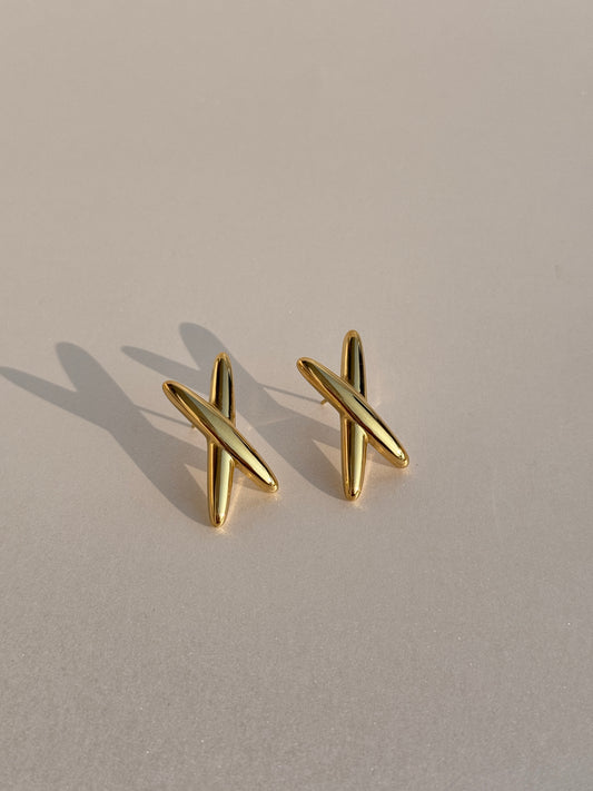 X 18k GOLD PLATED EARRINGS