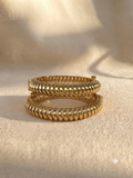 Royal Rope Screw-Open Gold Plated Bangles