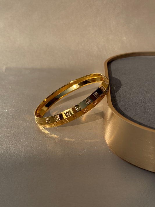 MENS GOLD PLATED ANTI TARNISH KADA