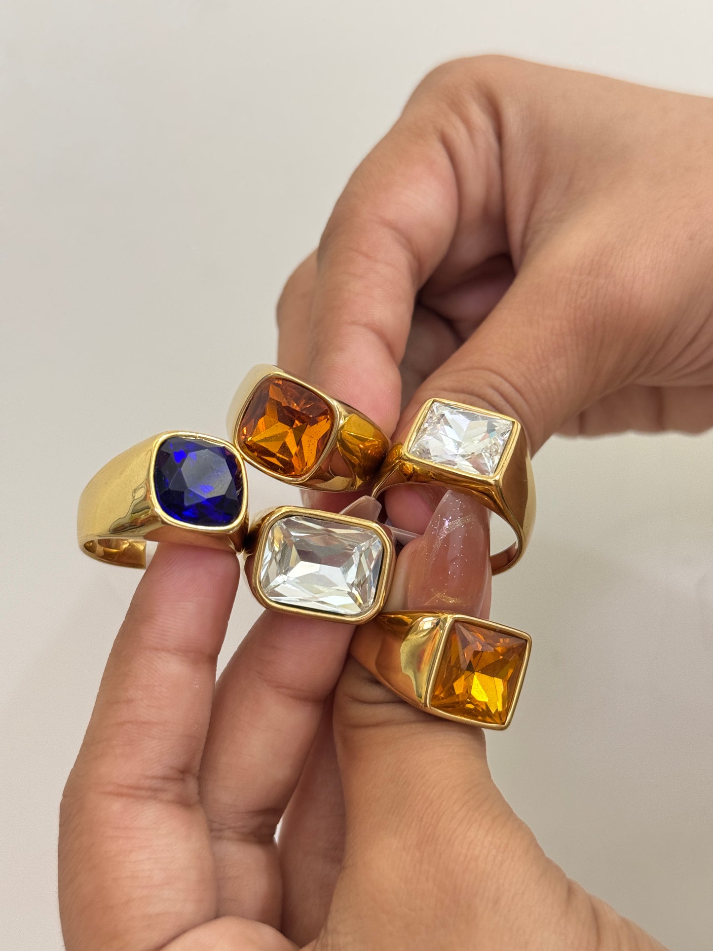 MEN'S BLUE SAPPHIRE GOLD PLATED RING