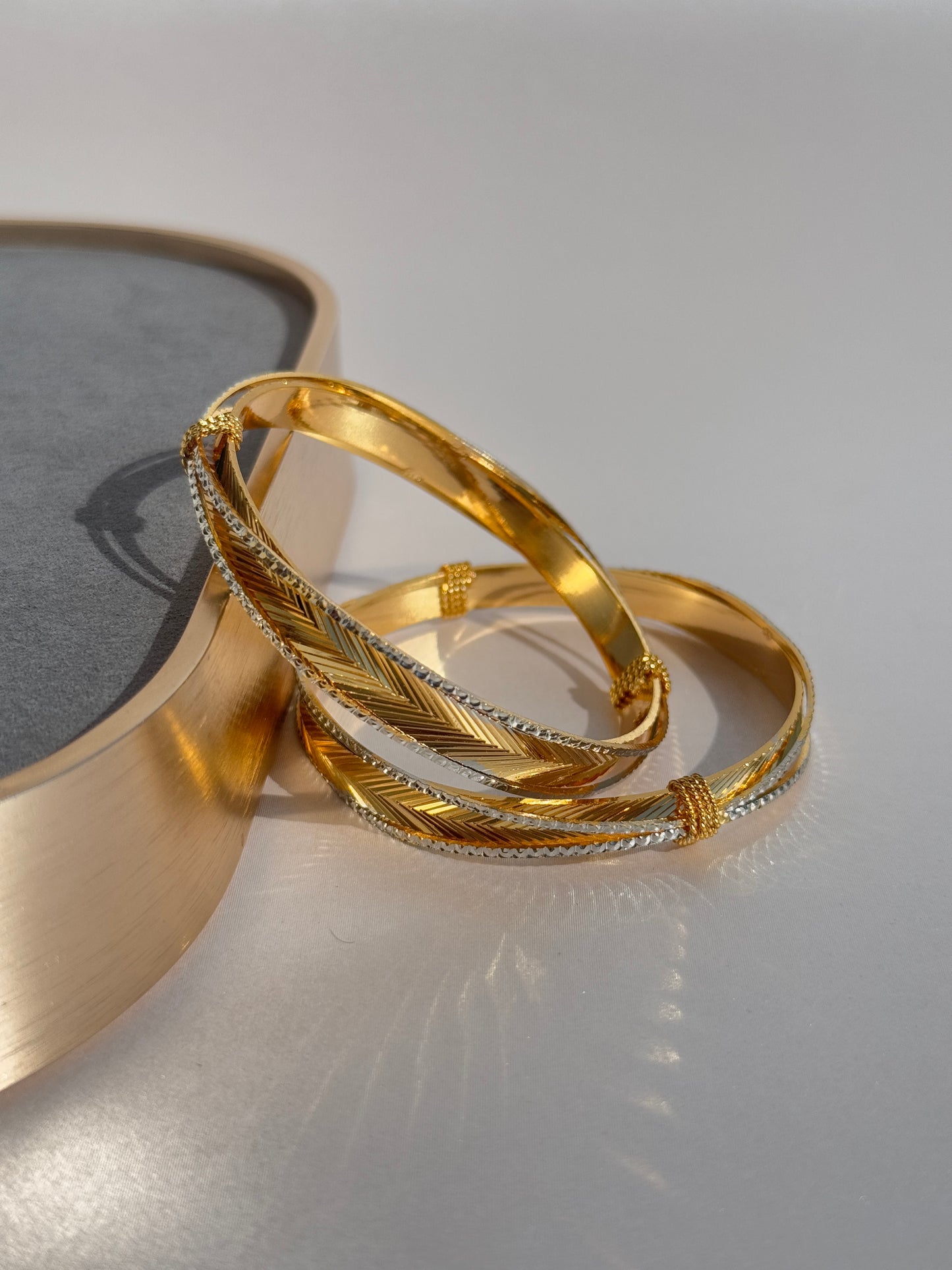 ANTIQUE MICRO GOLD PLATED BANGLES