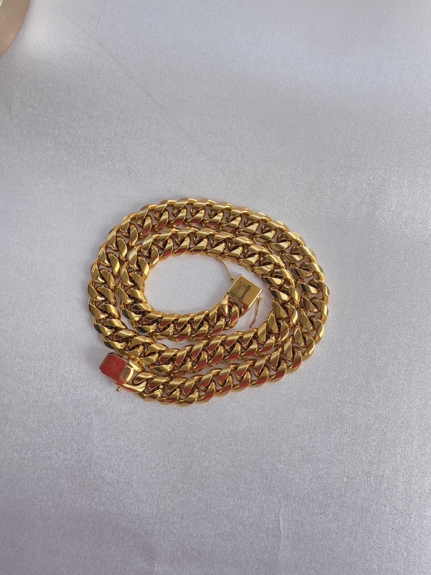 LUXE CUBAN GOLD PLATED LINK CHAIN - 15 MM