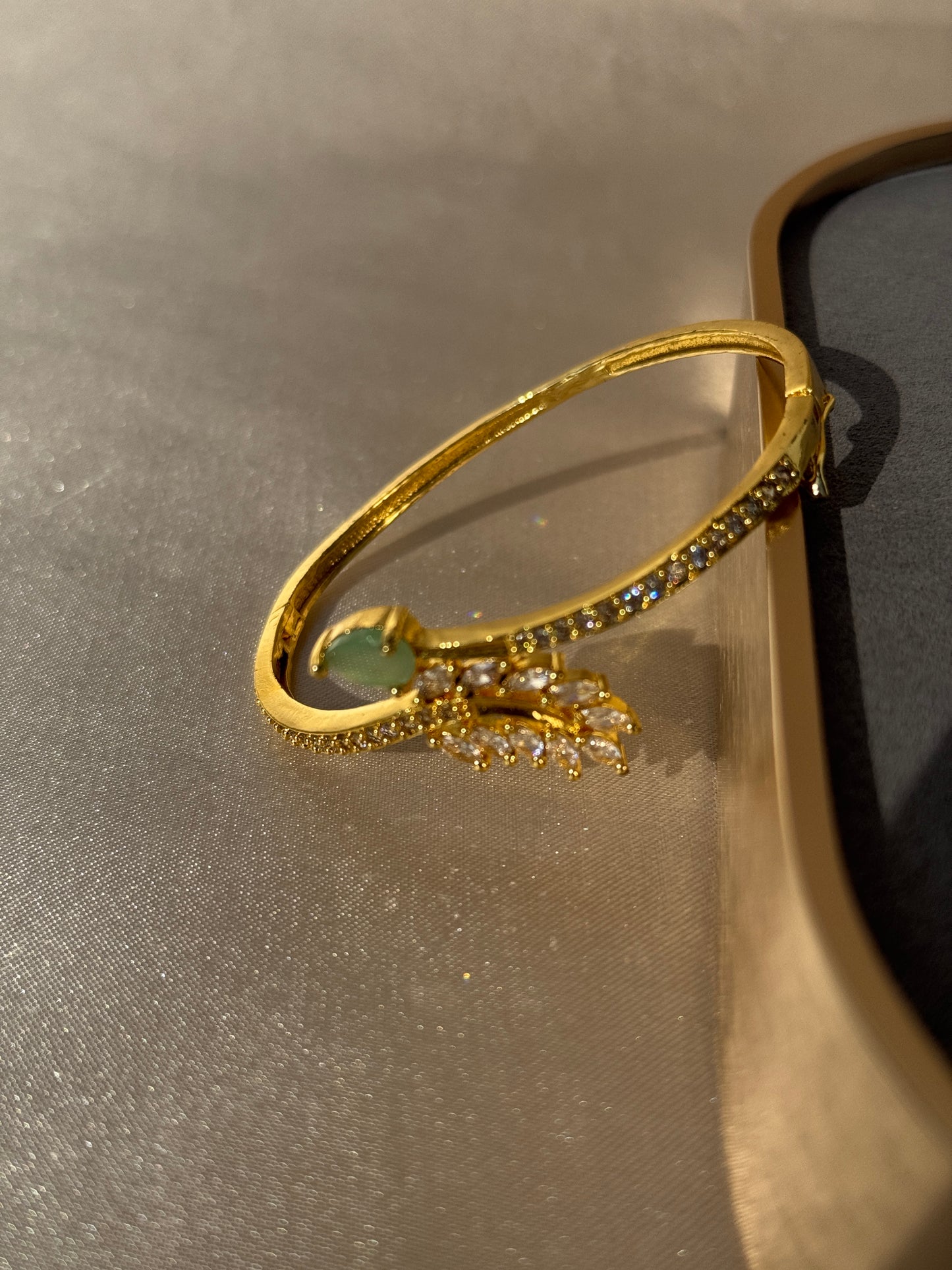 CZ EMERALD MICRO GOLD BRACELET
