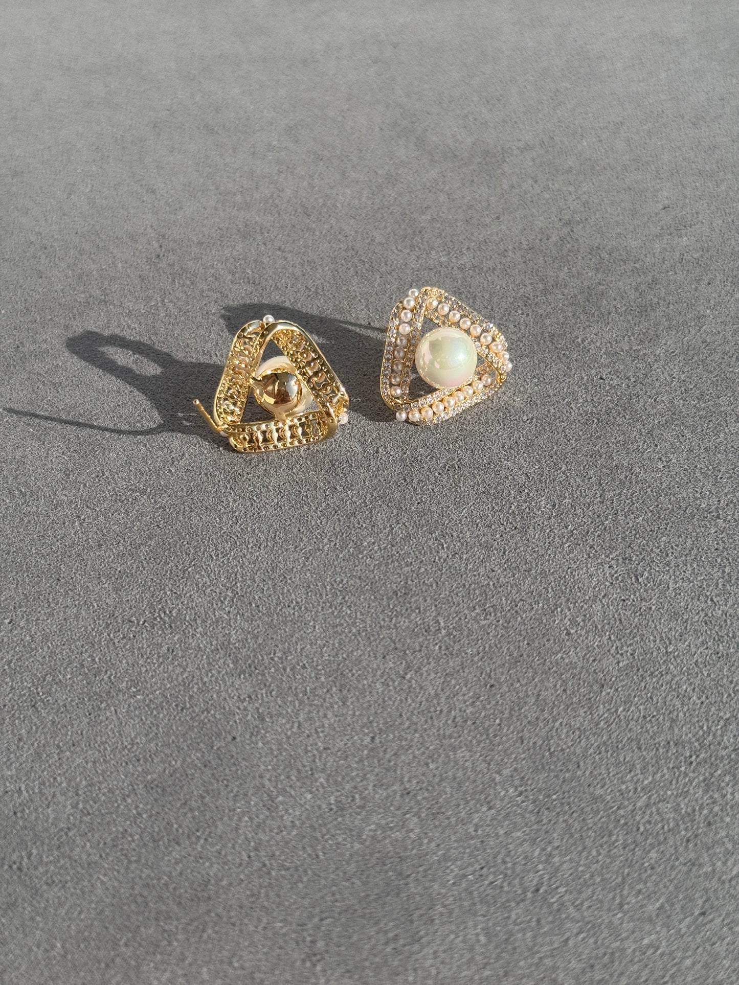 CZ NATURAL PEARLS STUDS