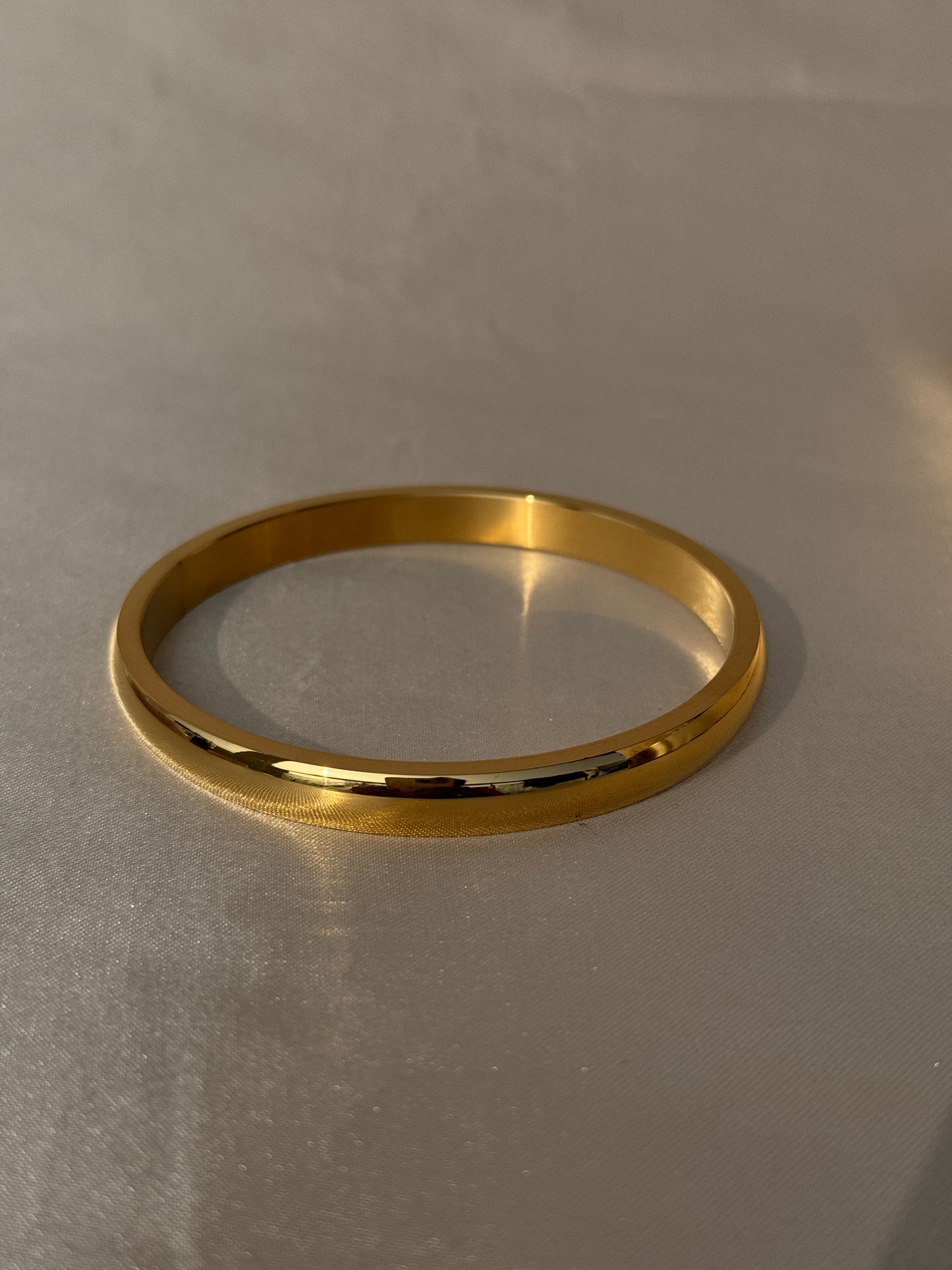 MENS 18k GOLD PLATED PLAIN KADA - 8Mm