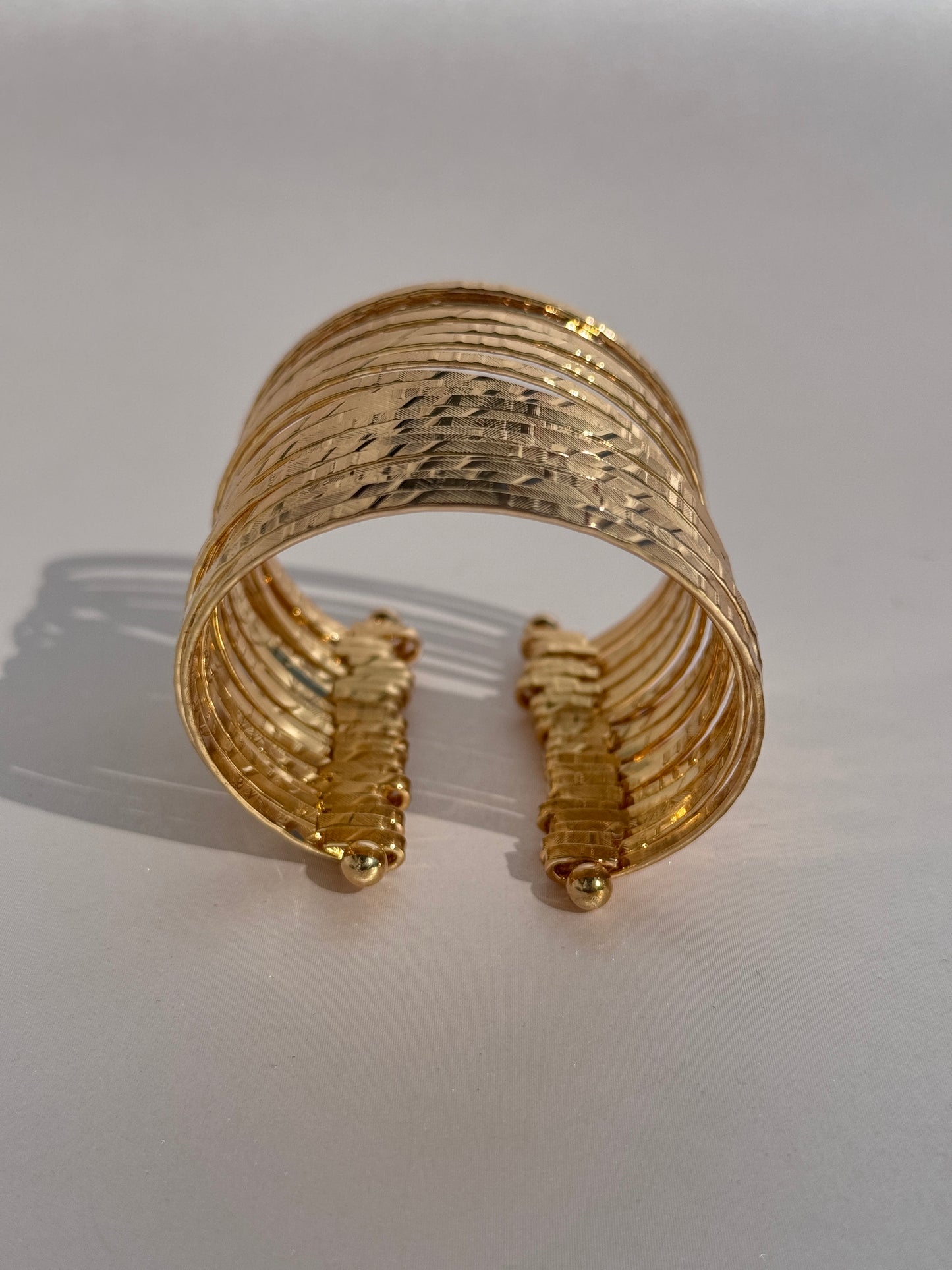 WIDE OPEN 18k BANGLE CUFF BRACELET