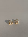 CHIC NATURAL PEARL GOLD PLATED STUDS