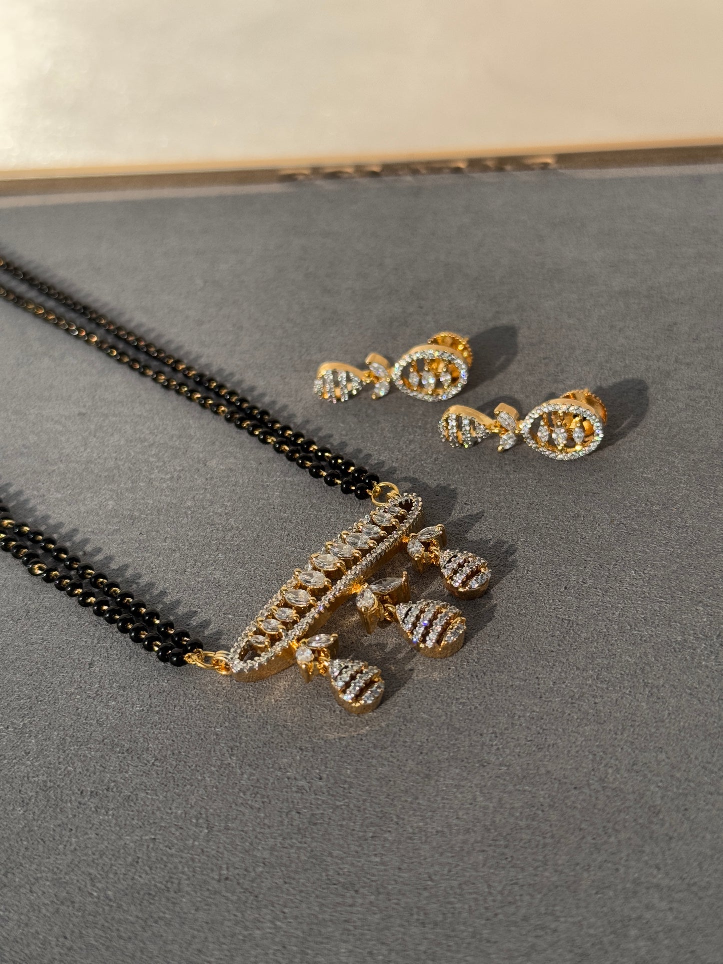 CZ MICRO GOLD PLATED MANGAL SUTRA