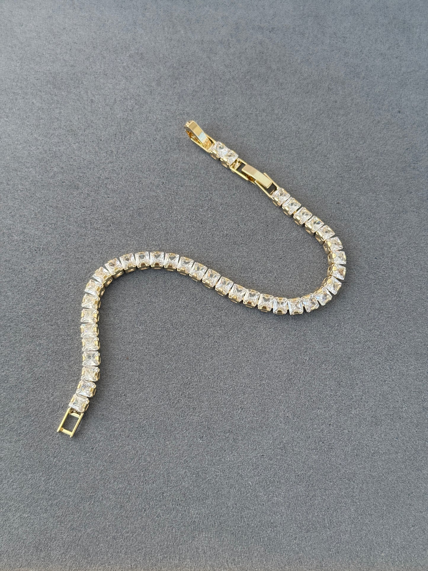 TENNIS 18k GOLD PLATED CZ BRACELET
