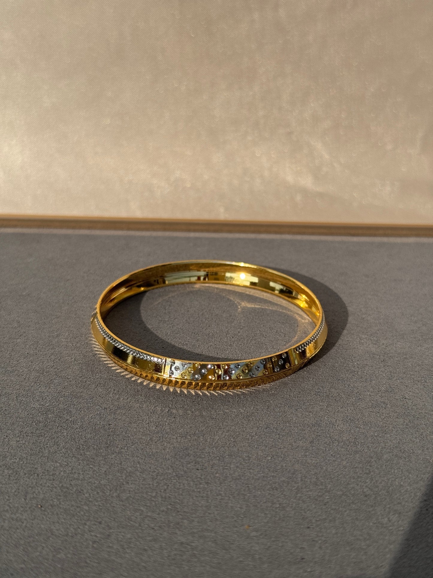 MENS GOLD PLATED ANTI TARNISH KADA