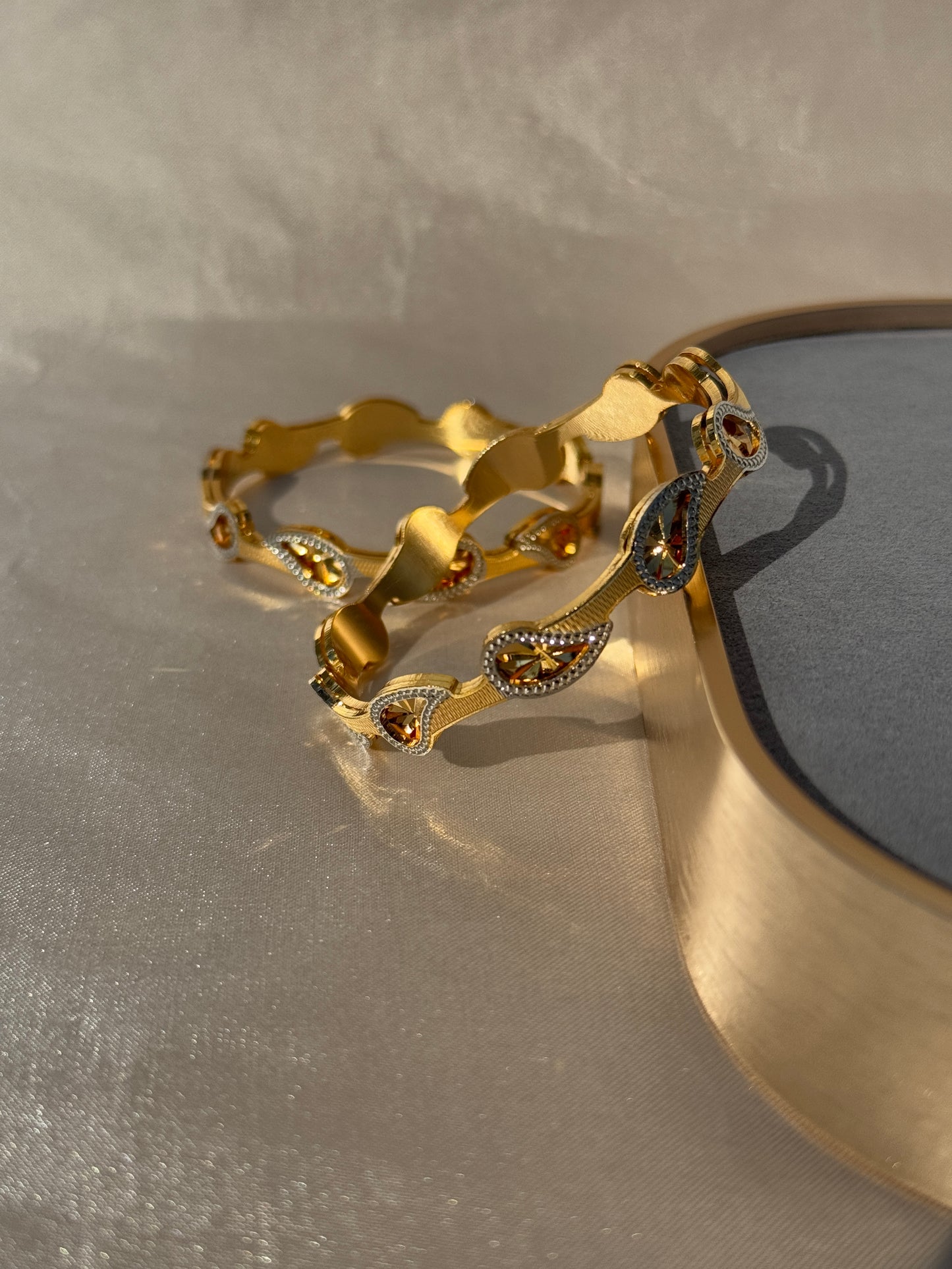 ANTIQUE MICRO GOLD PLATED BANGLES