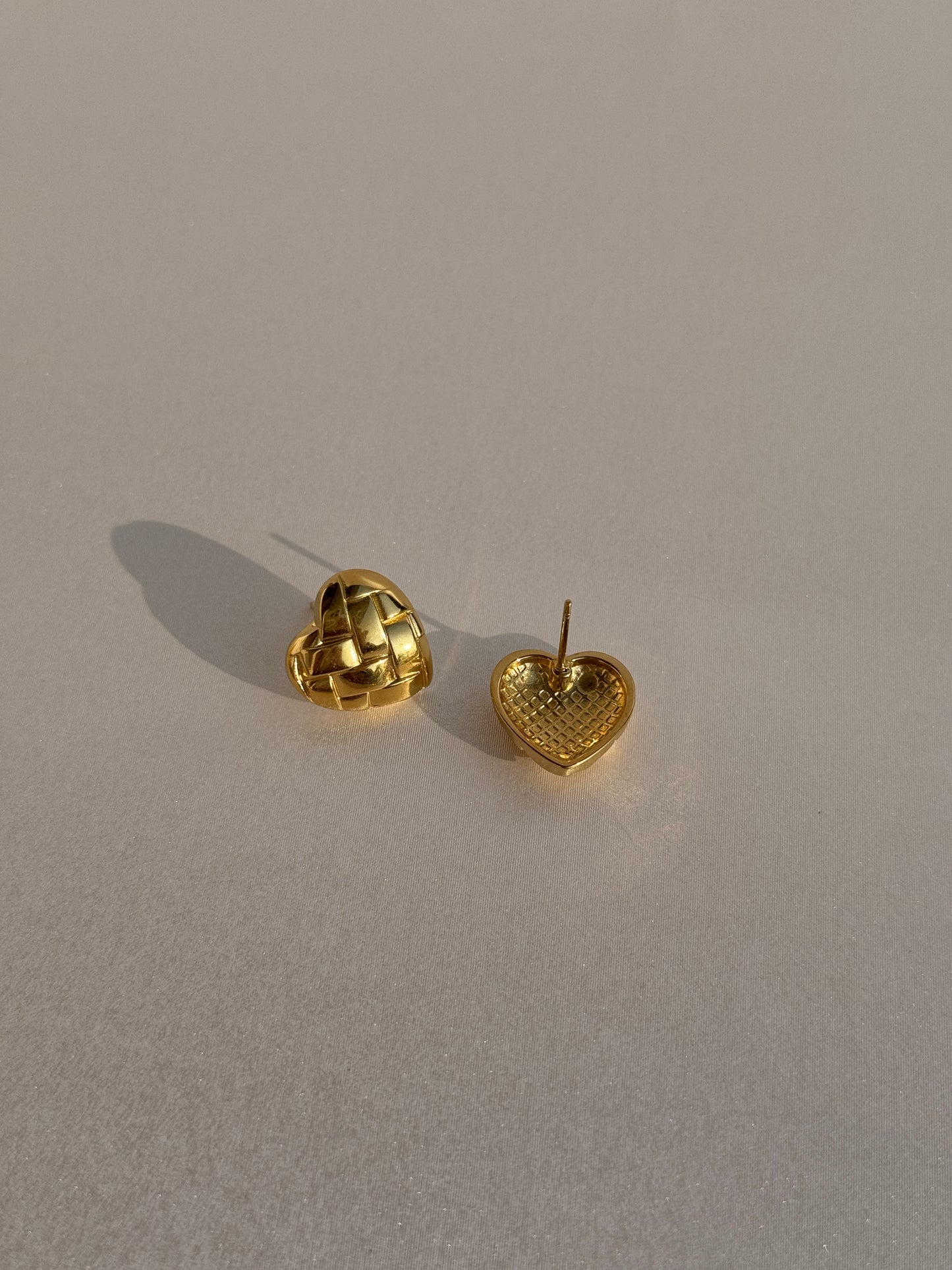 HEART 18k GOLD PLATED STUDS