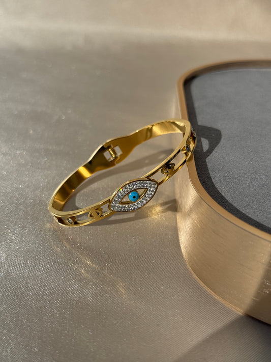 EVIL EYE 18K GOLD PLATED ANTI TARNISH BRACELET