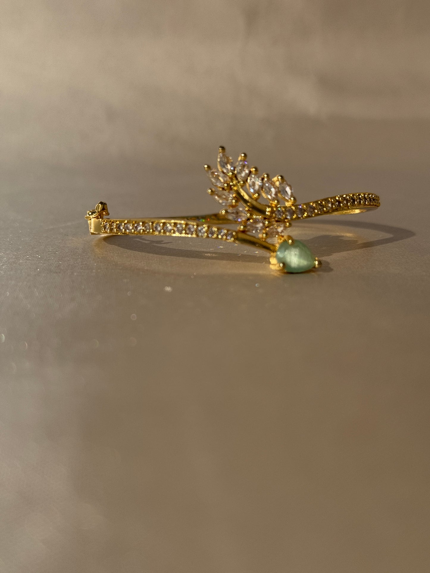 CZ EMERALD MICRO GOLD BRACELET