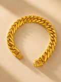 Aurex 18K Gold Cuban Link Bracelet