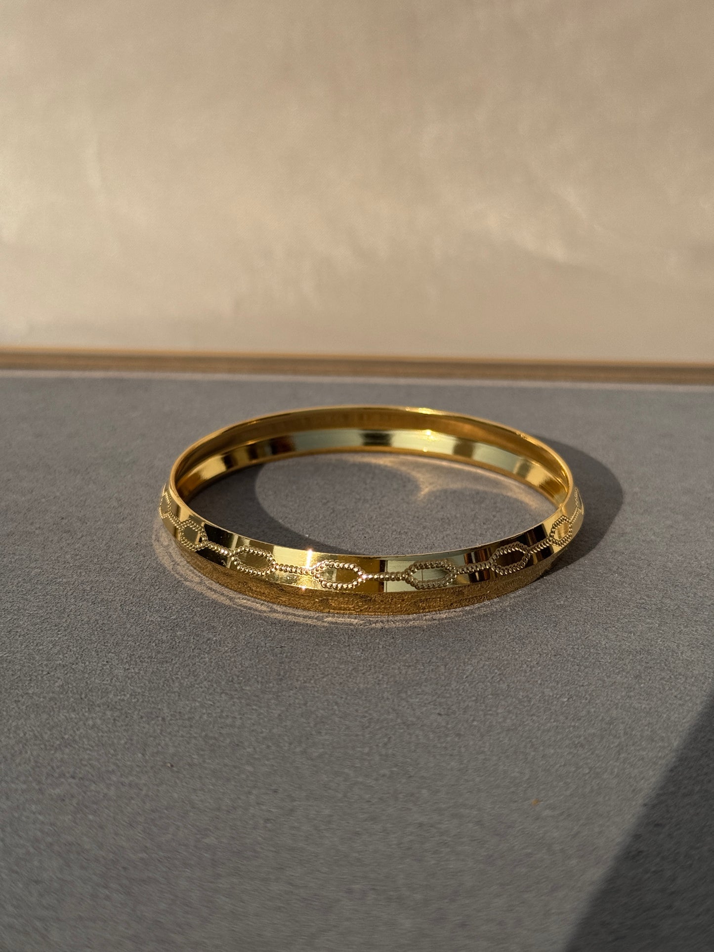 MENS GOLD PLATED ANTI TARNISH KADA