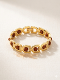 Gold-Plated Rudraksha Chain Bracelet