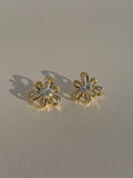 CZ DIAMOND GOLD PLATED EARRINGS