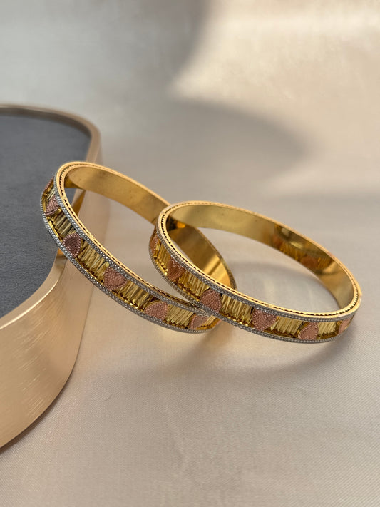 ANTIQUE MICRO GOLD PLATED BANGLES