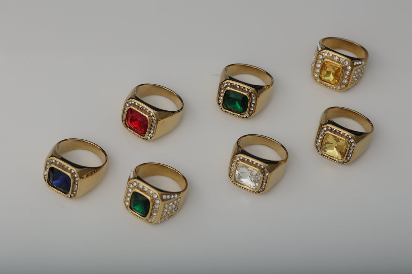 MEN'S YELLOW SAPPHIRE GOLD PLATED RING