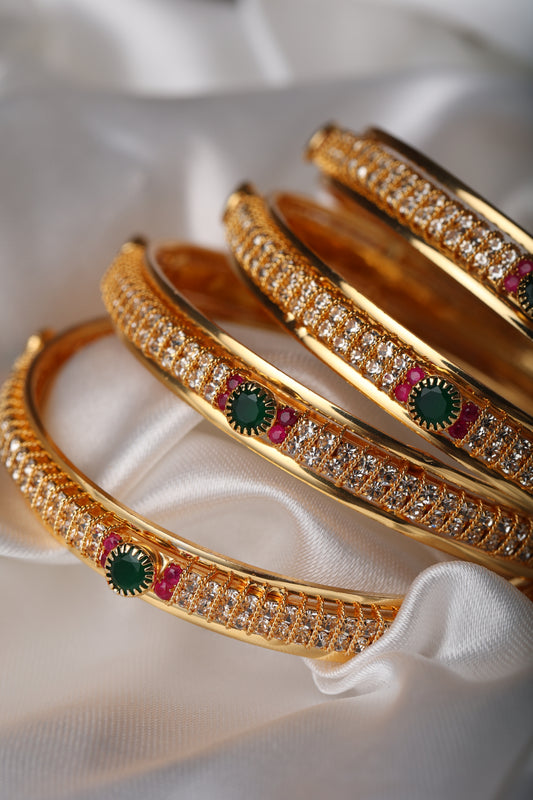 TRADITIONAL MICRO GOLD PLATED BANGLE