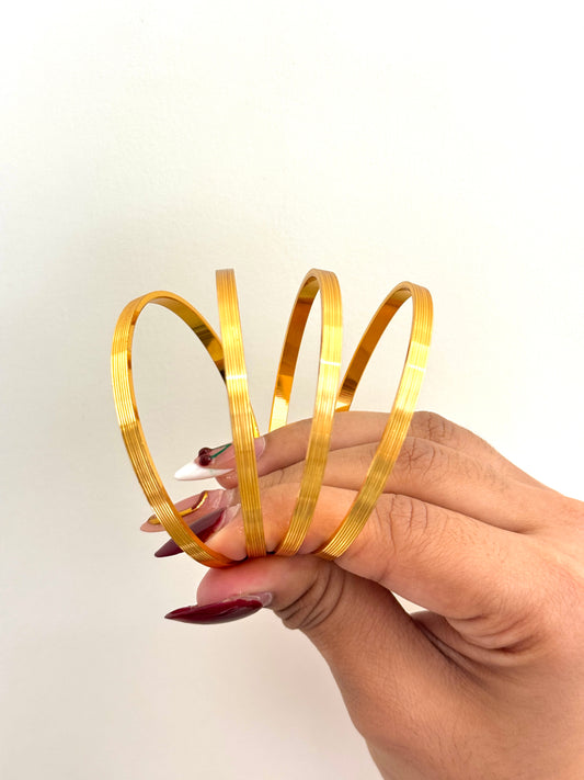 MICRO GOLD PLATED PLAIN BANGLES