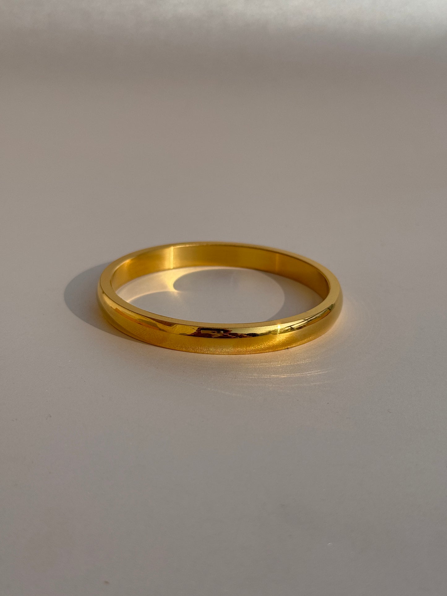 MENS 18k GOLD PLATED PLAIN KADA - 8Mm