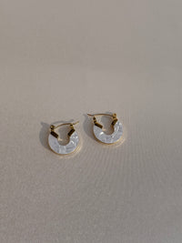 MOP GOLD PLATED HOOPS