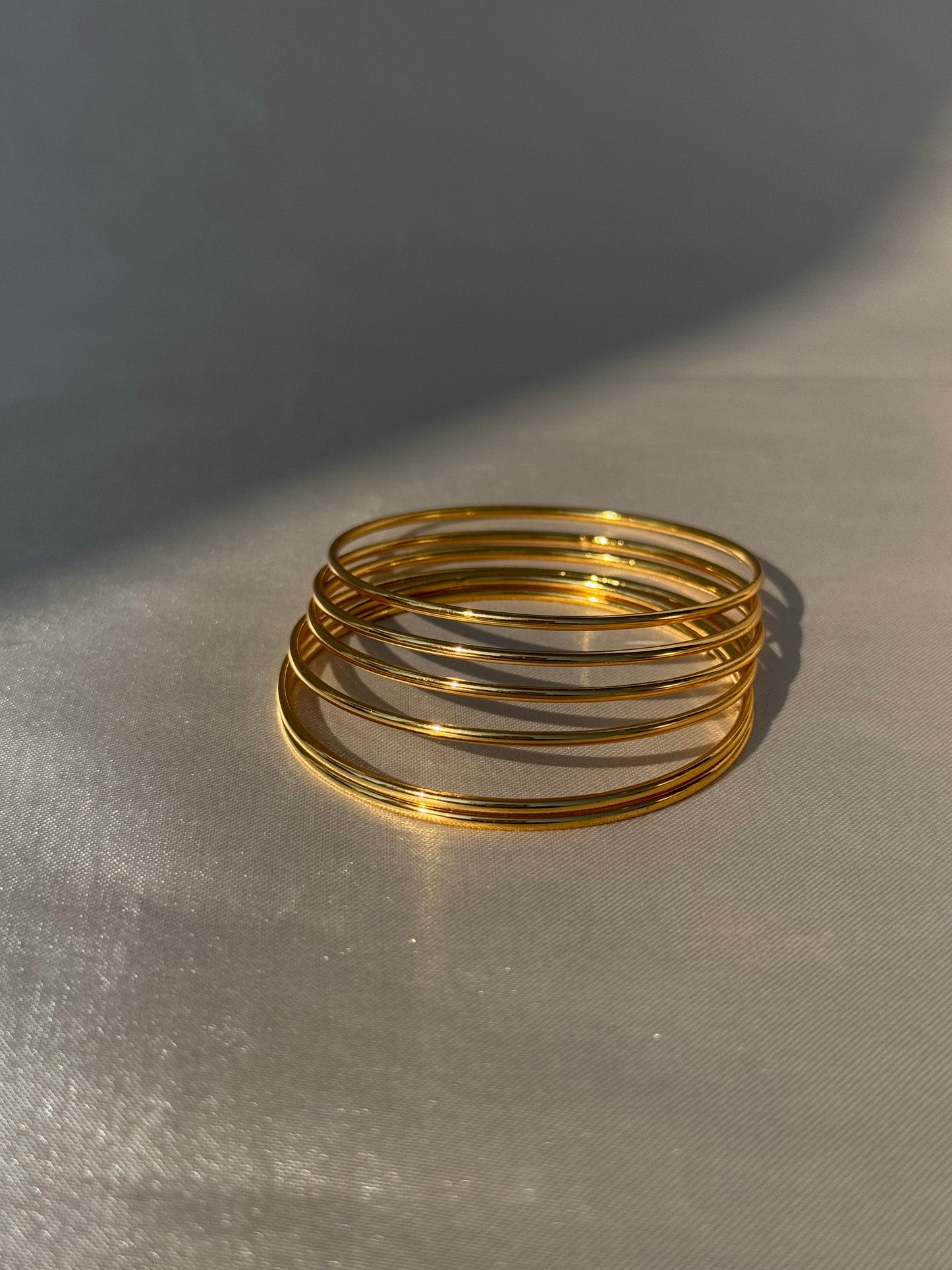 THIN MICRO GOLD PLATED BANGLES - 1MM