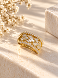 Elara Baguette Luxe Statement Ring