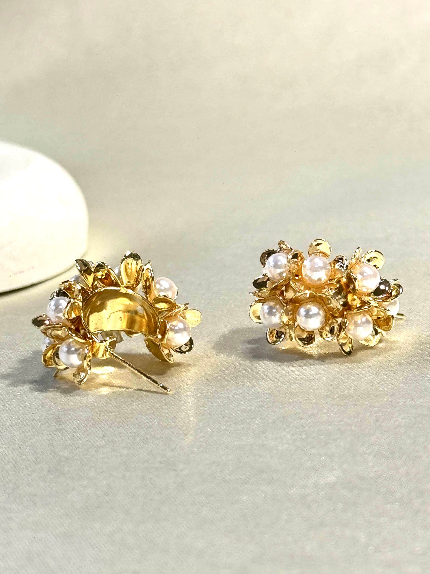 18K GOLD PLATED PEARLS EARRINGS
