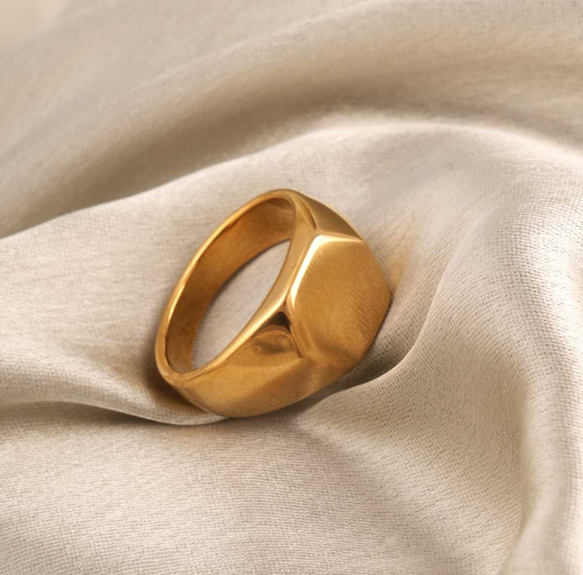 Bold Gold Plated Men’s Ring