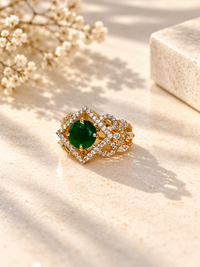 Emerald Royale Luxe Cocktail Ring