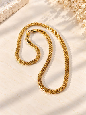 Luxe Curb 18k Gold Plated Chain