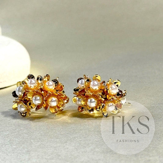 18K GOLD PLATED PEARLS EARRINGS