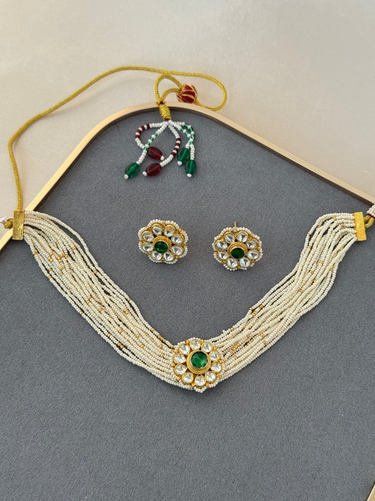 PAACHI KUNDAN EMERALD CHOKER