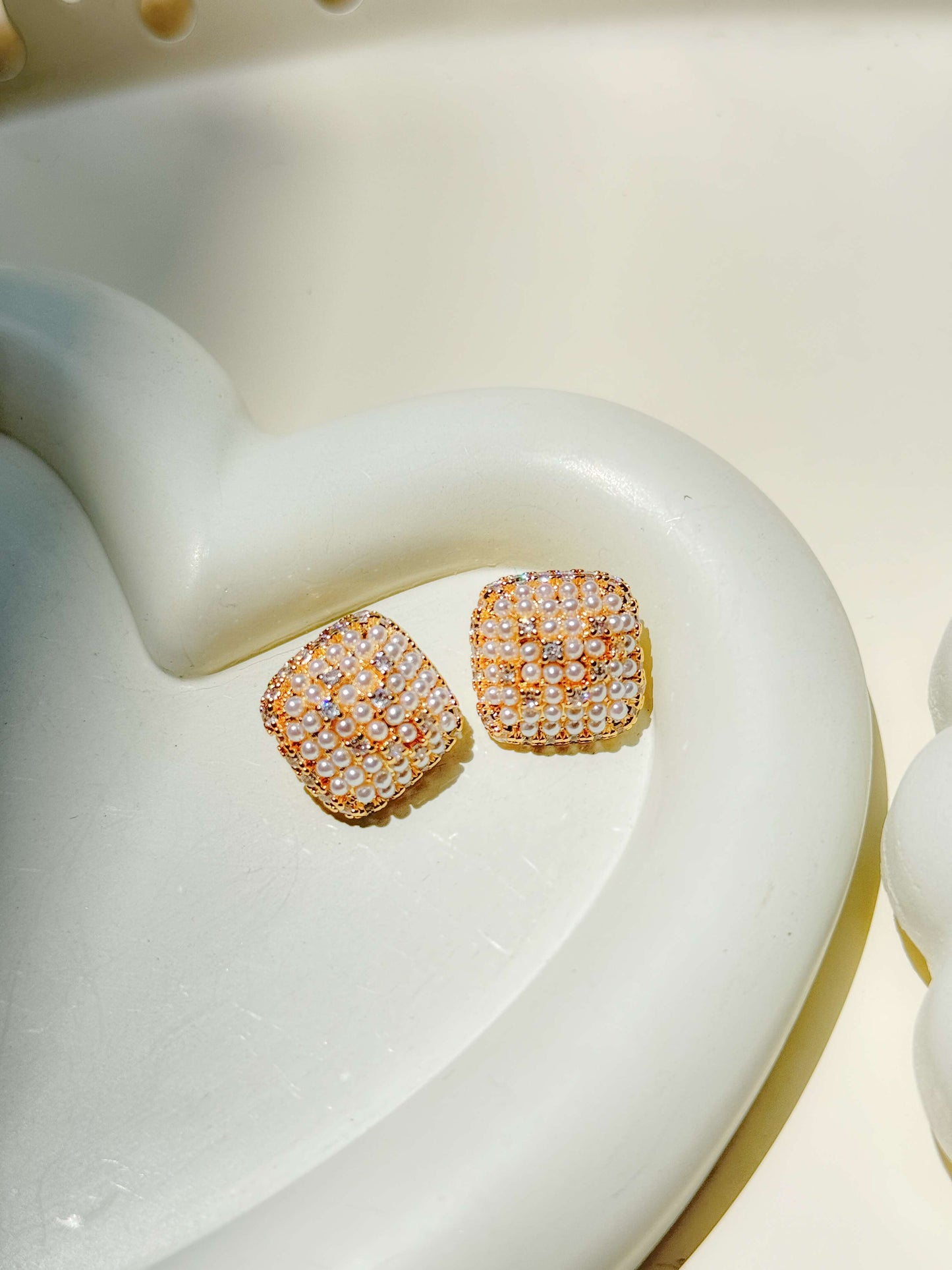 18k GOLD PLATED CZ DIAMOND EARRINGS