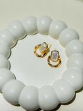 18k GOLD PLATED PEARL EARRINGS