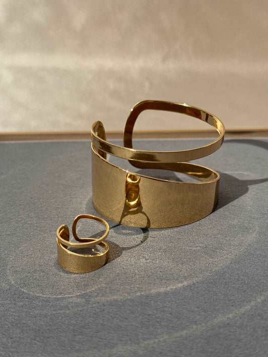 BOLD 18K BRACELET & RING COMBO