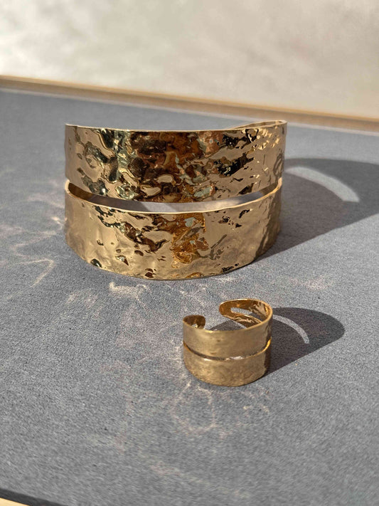 BOLD 18K BRACELET & RING COMBO